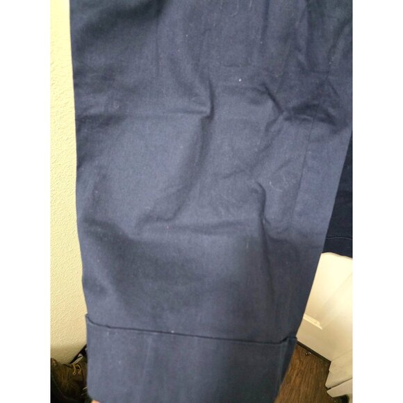 J.CREW Navy Blue Professional Wide-Leg Women's Pants Pockets Size 14/T - Picture 6 of 9